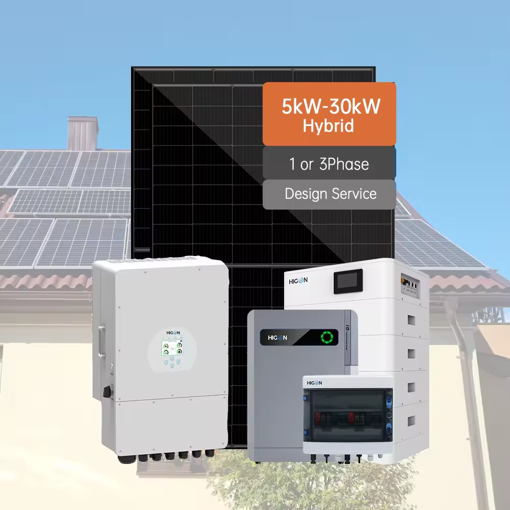 Higon Residential 5kW 8kW Single Phase Hybrid Solar Power System